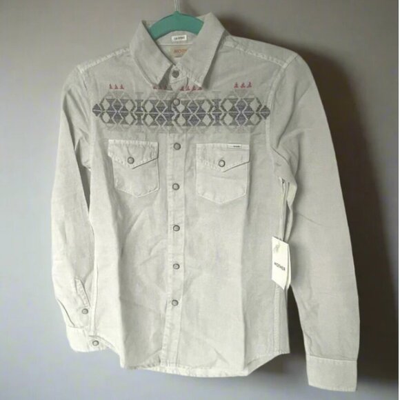 Mother Western Shirt Womens XS Ivory All My Ex's Snap Extra Small Embroidered - Picture 3 of 10